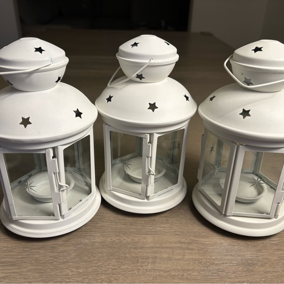 IKEA White Starry Lantern Trio - Picture 2 of 8